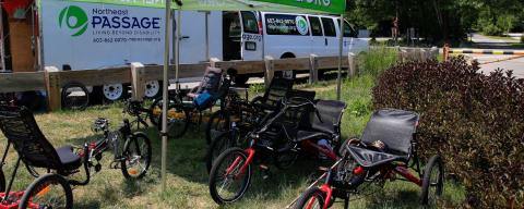 pedal bikes and Northeast Passage van