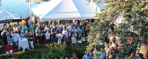 Supporters at Northeast Passage outdoor event