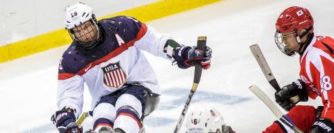 sled hockey players
