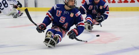 sled hockey player