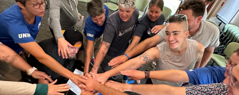 staff hands in
