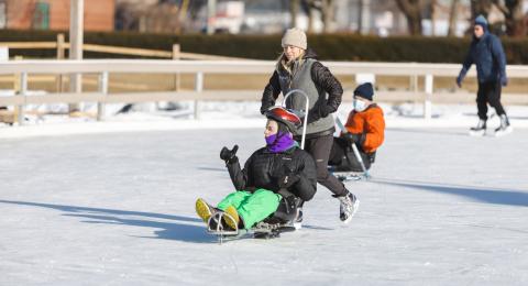 Adaptive ice skating