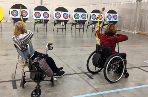 Seated archery