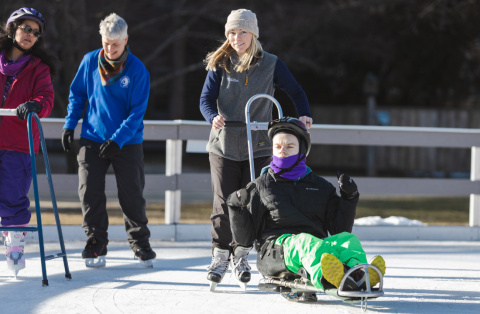 adaptive ice-skating