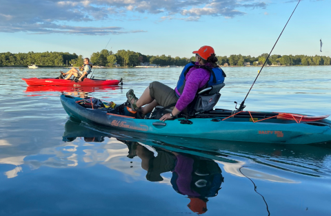 Foot pedal kayak