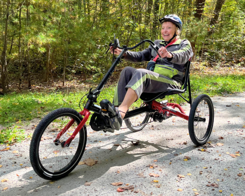 Woman on a trike