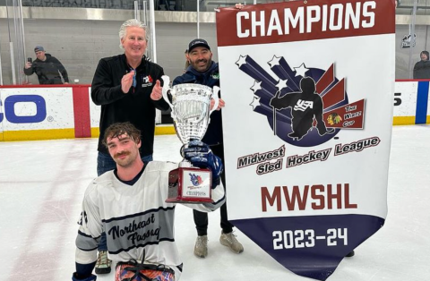 player with banner