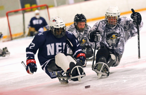 chasing puck