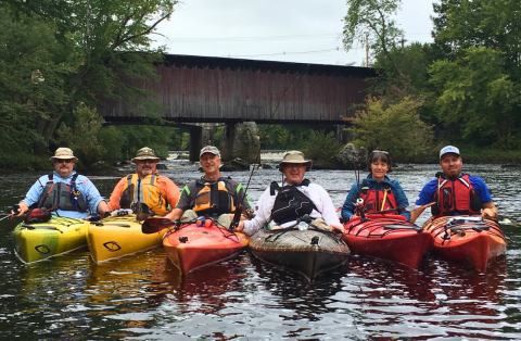 group in kayaks