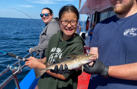 girl fishing